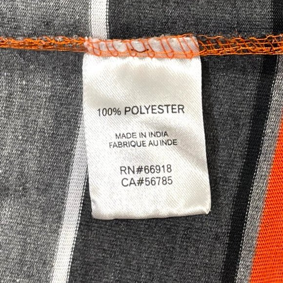 Vintage Phat Farm Men's 3XL Short Sleeve Orange Gray Stripe Polo Shirt 3X XXL - Picture 10 of 12